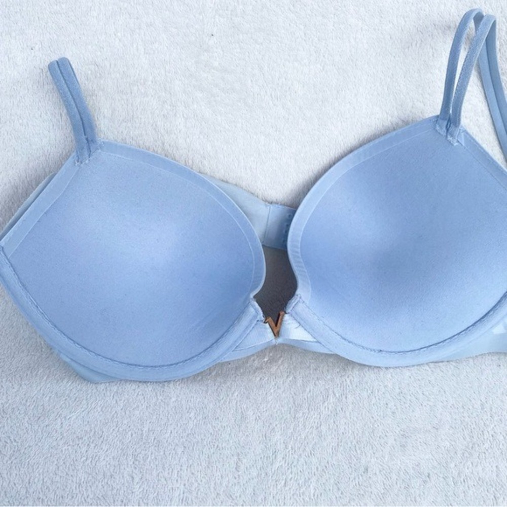 Victoria's Secret V-Hardware Push-Up Bra Women 32C Blue - Picture 5 of 7